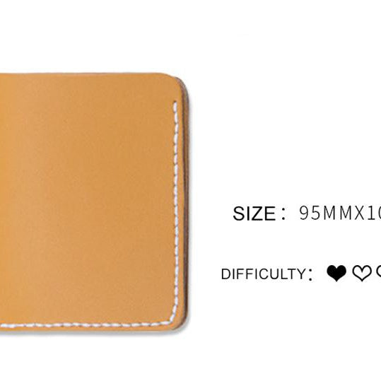 DIY Bifold Unisex Wallet Leather Handmade Beginner Kit